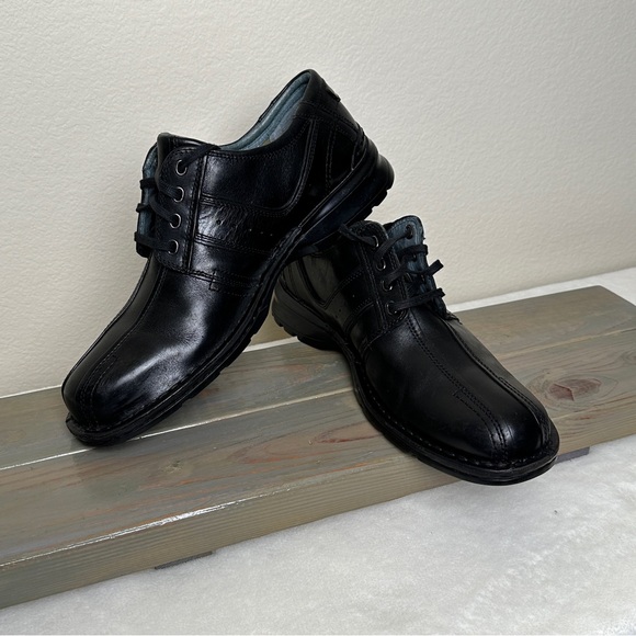 Clarks Men's Touareg Vibe Black Leather Dress Shoes Size 11.5 - Excellent - Picture 8 of 8